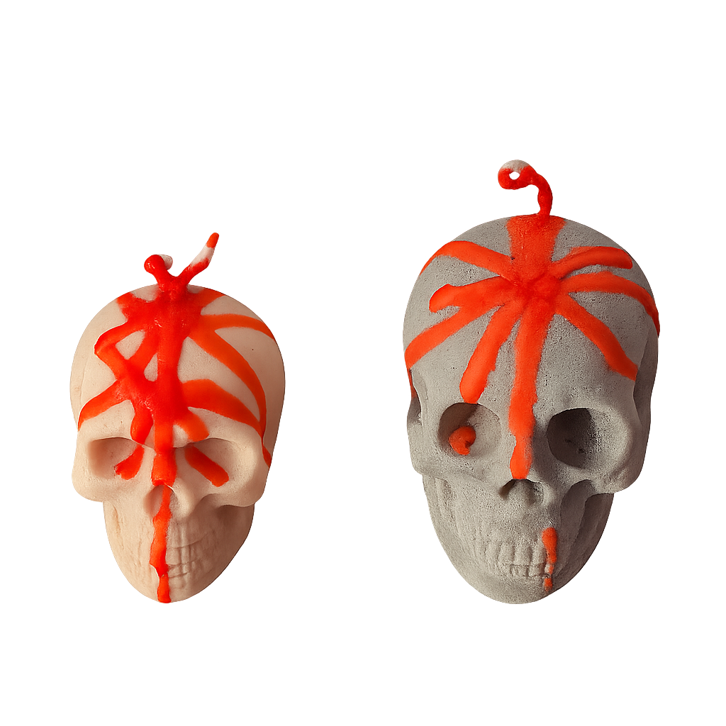 The Blood Drip Skull Candle Duo